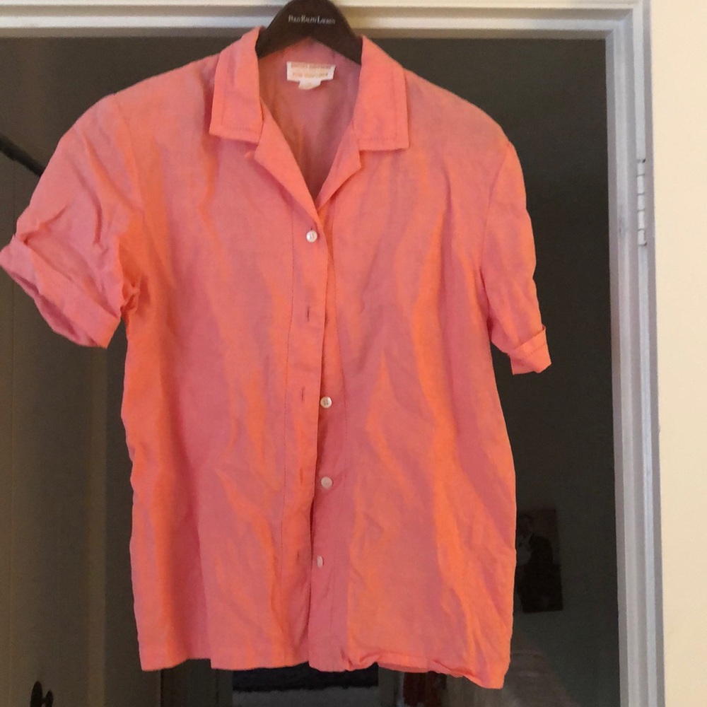 Linen short sleeve button up